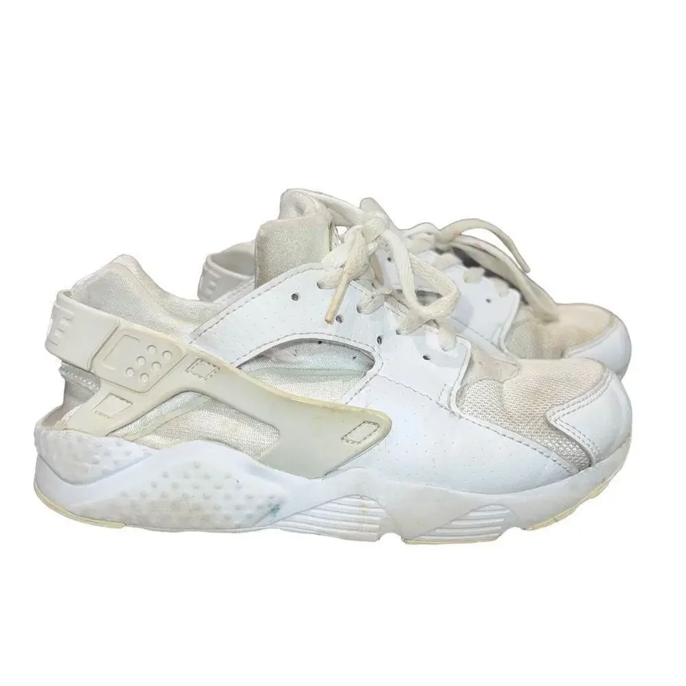 Nike Air Huarache Run GS‎ Youth Sneakers White Lace Up Size 2.5Y